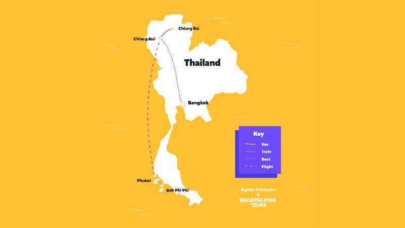 Thailand map group trip